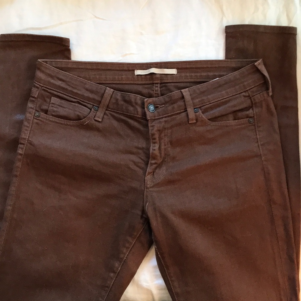 Vince brown skinny denim jeans